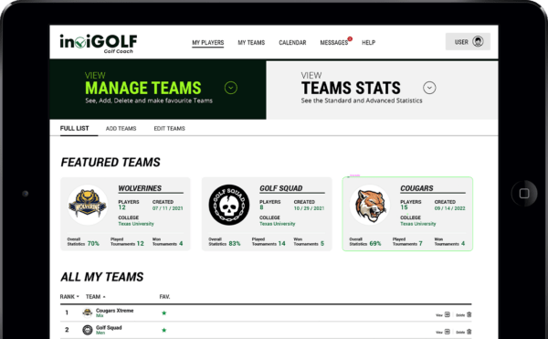 Golf Coaches Ipad